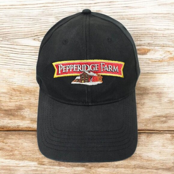 Pepperidge Farm Strapback Cap Trucker Baseball Embroidered Logo Water Mill Hat - Picture 1 of 14